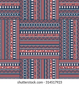 Ethnic  seamless pattern. Tribal art print. Colorful repeating background. Cloth design, wallpaper, wrapping