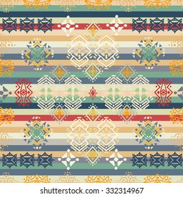 Patrón étnico sin fisuras. Impresión de arte tribal. Textura Boho. Diseño del paño, Fondo de pantalla, envoltura