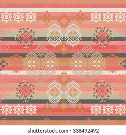 Ethnic seamless pattern. Tribal art print. Boho texture. Cloth design, wallpaper, wrapping