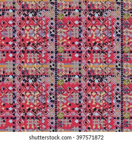 Ethnic seamless pattern. Tribal art boho print, abstract ornament. Background texture, decoration