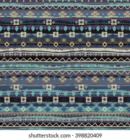 Ethnic seamless pattern. Tribal art boho print, abstract ornament. Background texture, decoration