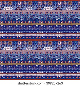 Ethnic seamless pattern. Tribal art boho print, abstract ornament. Background texture, decoration