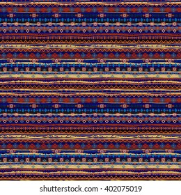 Ethnic seamless pattern. Tribal art boho print, abstract ornament. Background texture, decoration