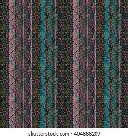 Ethnic seamless pattern. Tribal art boho print, pixel. Background  repeating texture, wrapping, wallpaper