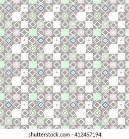 Ethnic seamless pattern. Tribal art boho print, abstract ornament. Background texture, tile, patchwork