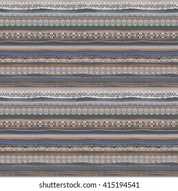 Ethnic seamless pattern. Tribal art colorful boho print, abstract boho pattern. Background texture, decoration, wrapping, wallpaper