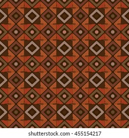 Ethnic seamless pattern. Tribal art boho print. Abstract geometric ornament. Background texture, tile, patchwork