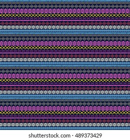 Ethnic seamless pattern. Tribal art print. Old abstract background texture. Boho style. Geometric ornament. Carpet, embroidery. Vector design