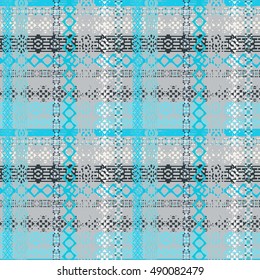 Ethnic seamless pattern. Tribal art print. Old abstract background texture. Boho style. Geometric ornament. Carpet, embroidery. Vector design