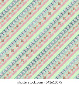 Ethnic seamless pattern. Tribal art print, boho texture. Abstract background, dots, pixels. Wrapping, wallpaper