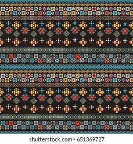 Ethnic seamless pattern. Tribal art texture. Boho repeating background
