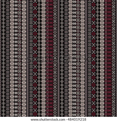 Ethnic seamless pattern. Tribal art. Old abstract background texture. Boho motif. Geometric ornament. Carpet, embroidery. Vector design
