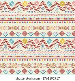 Patrón étnico sin fisuras. Fondo tribal. Impresión geométrica vintage. Diseño de tejido, papel tapiz