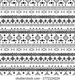 Ethnic seamless pattern. Tribal background. Geometric print. Fabric design, wallpaper