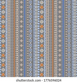 Ethnic seamless pattern. Tribal background. Geometric border print. Fabric design, wallpaper