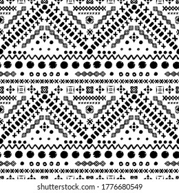Ethnic seamless pattern. Tribal background. Geometric print. Fabric design, wallpaper