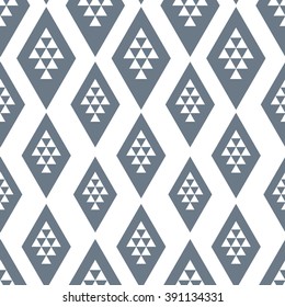 Ethnic seamless pattern. Tribal background. Endless background of geometric shapes. Arrow seamless pattern. Vector illustration.