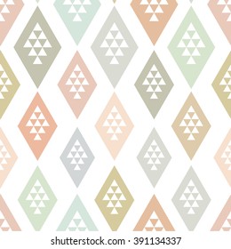 Ethnic seamless pattern. Tribal background. Endless background of geometric shapes. Arrow seamless pattern. Vector illustration.