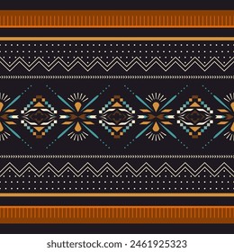 Ethnic seamless pattern. Tribal design with African and Aztec elements.