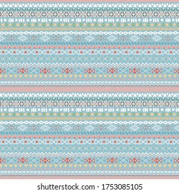Ethnic seamless pattern. Tribal geometric print. Boho repeating ornament. Background texture. Fabric design, wallpaper