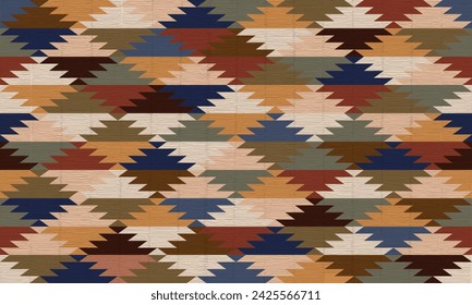 Patrón sin fisuras étnico. Fondo de vector geométrico tribal, motivo boho, ilustración de adorno texturizado, impresión textil, alfombra 
