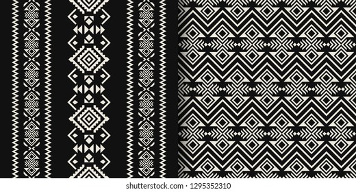 Ethnic seamless pattern. Tribal kilim. Can be used as wall and floor carpets, bedspreads, tablecloths, carpets, as an element of decor, etc.