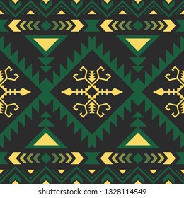 Ethnic seamless pattern. Tribal kilim. Mexican, Aztec, Turkish geometric print.