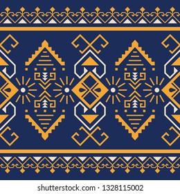 Ethnic seamless pattern. Tribal kilim. Mexican, Aztec, Turkish geometric print.