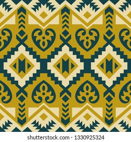 Ethnic seamless pattern. Tribal kilim. Mexican, Aztec, Turkish geometric print. 