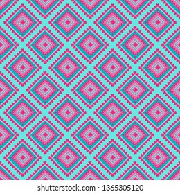 Ethnic seamless pattern. Tribal line print in african, mexican, american, indian style. Geometric boho background. Ethnic and tribal motifs can be used in fabric design