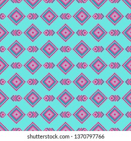 Ethnic seamless pattern. Tribal line print in african, mexican, american, indian style. Geometric boho background. Ethnic and tribal motifs can be used in fabric design