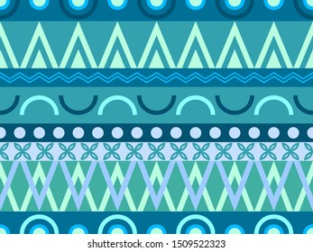 Ethnic seamless pattern. Tribal textiles, hippie fashion style for fabric, clothing and wallpaper. Vector illustration