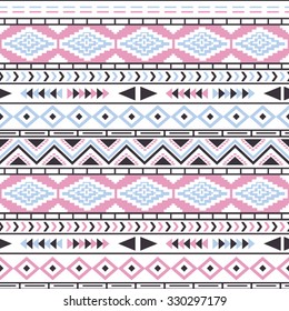 Ethnic seamless pattern. Tribal seamless texture. Aztec tribal seamless pattern.