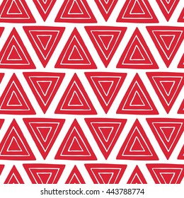 Ethnic seamless pattern. Tribal triangles seamless background