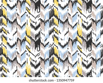 Ethnic seamless pattern. Tribal ethnic vector texture. Striped pattern in Aztec style. Ikat geometric folklore ornament. Ethnic motif for wrapping, wallpaper, fabric, textile, craft, embroider.