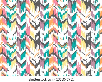 Ethnic seamless pattern. Tribal ethnic vector texture. Striped pattern in Aztec style. Ikat geometric folklore ornament. Ethnic motif for wrapping, wallpaper, fabric, textile, craft, embroider.