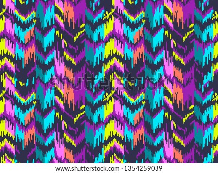 Ethnic seamless pattern. Tribal ethnic vector texture. Striped pattern in Aztec style. Ikat geometric folklore ornament. Ethnic motif for wrapping, wallpaper, fabric, textile, craft, embroider.