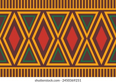 Ethnic seamless pattern in tribal.Geometric design background texture in native American, Mexican, African, Aboriginal style.Aztec geometric folk culture art background.Boho abstract design for decor.