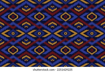 Ethnic seamless pattern. Vector geometric Tribal African Indian traditional embroidery background.
Bohemian fashion. Ikat fabric carpet batik ornament chevron textile decoration wallpaper boho style