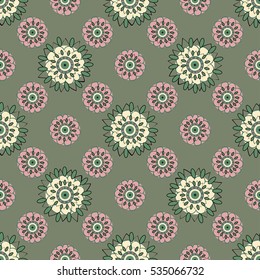 Ethnic seamless pattern. Vector texture Floral seamless backgrounds
