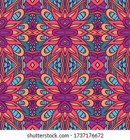 Ethnic seamless pattern. Vector tribal background. Aztec and indian style, vintage print.
