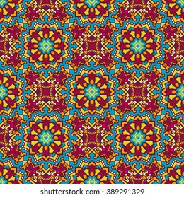 Ethnic seamless pattern. Vector tribal background. Aztec and indian style, vintage print.