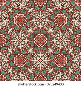 Ethnic seamless pattern. Vector tribal background. Aztec and indian style, vintage print.