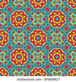 Ethnic seamless pattern. Vector tribal background. Aztec and indian style, vintage print.