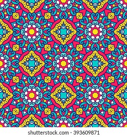 Ethnic seamless pattern. Vector tribal background. Aztec and indian style, vintage print.