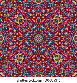 Ethnic seamless pattern. Vector tribal background. Aztec and indian style, vintage print.