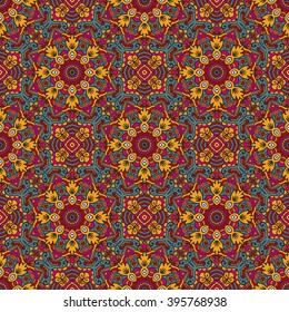 Ethnic seamless pattern. Vector tribal background. Aztec and indian style, vintage print.