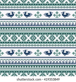 Ethnic seamless patterns, background in folk style. Ukrainian ornament