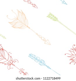 Ethnic seamless patterns collection, tribal vector patterns for design, boho patterns set