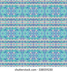  Ethnic seamless patterns. Vintage geometric backgrounds